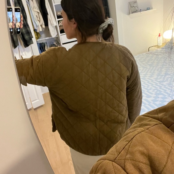 Micaela Greg polyfill quilted jacket in green/cedar size small - Picture 12 of 13